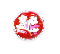 Load image into Gallery viewer, Chunks Buttons Druckknöpfe Click Button für Lederarmband Chunk Edelstahl Armband Blumen am Stiel - chic-net.de
