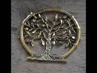 Load image into Gallery viewer, Clicker Piercing Ohrgewicht 3mm Baum des Lebens Messing - chic-net.de
