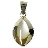 Cargar imagen en el visor de la galería, Damen Anhänger, Perlmutt-Anhänger/ Perlmutt-Muschel/ Mother of Pearl/ 925 Sterling Silber Anhänger mit Perlmutt, ca. 18 x 12 mm - chic-net.de

