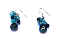 Load image into Gallery viewer, Damen Ohrringe Ohrhänger 925er Sterling Silber Ohrschmuck Perlen Steine türkis geschliffen - chic-net.de
