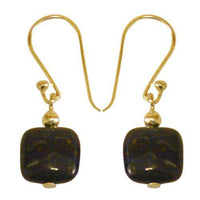 Cargar imagen en el visor de la galería, Damenohrringe mit blauem Lapis, viereckig, mit 925er Sterlingsilberbügel - chic-net.de
