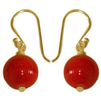 Load image into Gallery viewer, Damenohrringe mit rotem Katzenauge, rund, mit 925er Sterlingsilberbügel - chic-net.de
