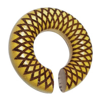 Cargar imagen en el visor de la galería, Donut Ohr Piercing Dahlie Jackfrucht Holz Ohrgewicht - chic-net.de
