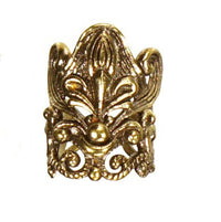 Load image into Gallery viewer, Ear cuffs verschnörkeltes Muster Lilie Messing gold - chic-net.de
