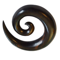 Load image into Gallery viewer, Ebony Piercing Holz dunkelbraun Spirale 8mm 10mm - chic-net.de
