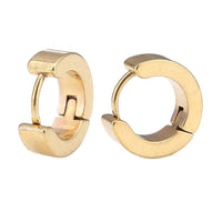 Load image into Gallery viewer, Edelstahl Creolen Ohrring goldfarben  Klippverschluss - chic-net.de
