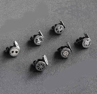 Load image into Gallery viewer, Edelstahl Ohrstecker schwarz 8-10mm Viking Celtic Nordic - chic-net.de
