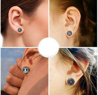Load image into Gallery viewer, Edelstahl Ohrstecker schwarz 8-10mm Viking Celtic Nordic - chic-net.de

