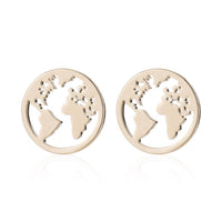 Load image into Gallery viewer, Edelstahl Ohrstecker Welt Kugel Globus Erde 12mm - chic-net.de
