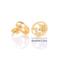 Load image into Gallery viewer, Edelstahl Ohrstecker Welt Kugel Globus Erde 12mm - chic-net.de
