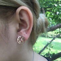 Load image into Gallery viewer, Edelstahl Ohrstecker Welt Kugel Globus Erde 12mm - chic-net.de
