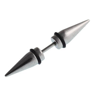 Load image into Gallery viewer, Edelstahl silberfarben zwei Cone Spitzen Fake Expander Straight Dehnstab - chic-net.de
