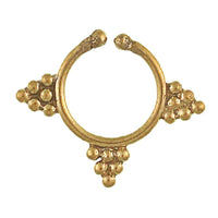 Load image into Gallery viewer, Fake Brass Septum Piercing Nasenringe golden antik Tribal Look mit 3 Spitzen - chic-net.de
