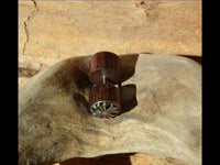 Load image into Gallery viewer, Fake Holz Plug Piercing Narraholz Kreuz Edelstahl - chic-net.de
