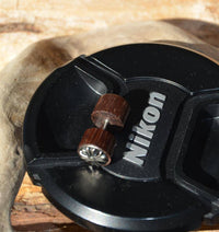 Load image into Gallery viewer, Fake Holz Plug Piercing Narraholz Kreuz Edelstahl - chic-net.de
