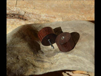 Load image into Gallery viewer, Fake Holz Plug Piercing Narraholz Kreuz Edelstahl - chic-net.de
