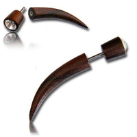 Load image into Gallery viewer, Fake Holz Spike Gebogen Narraholz Weiß Kristall Edelstahl Organic Glitzer - chic-net.de
