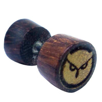 Load image into Gallery viewer, Fake Holzplug Holz Plug Lobe Piercing Inlay Edelstahl Paua Muschel Türkis Stein - chic-net.de
