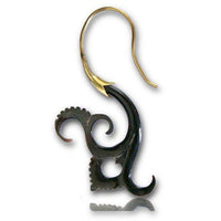 Cargar imagen en el visor de la galería, Fake Horn Piercing Hook Ohrring Brass Zacken Fishtail - chic-net.de
