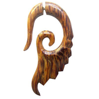 Load image into Gallery viewer, Fake Lobe Piercing Edelstahl Holz Dehnschnecke - chic-net.de
