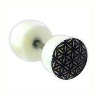 Load image into Gallery viewer, Fake Ohr Piercing Bone Knochen Edelstahl weiß Plug Pfeil Schwan Phönix Abalone - chic-net.de
