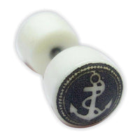 Load image into Gallery viewer, Fake Ohr Piercing Bone Knochen Edelstahl weiß Plug Pfeil Schwan Phönix Abalone - chic-net.de
