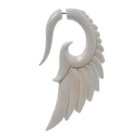 Load image into Gallery viewer, Fake Ohr Piercing Bone Knochen Edelstahl weiß Spiralen Dehner Ohrstecker Ohrring - chic-net.de
