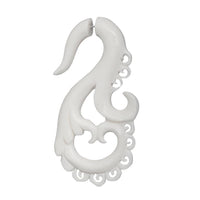 Load image into Gallery viewer, Fake Piercing Bone Edelstahl weiß Spiralen Sterne Spike Ohrstecker Ohrring - chic-net.de
