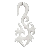 Load image into Gallery viewer, Fake Piercing Bone Edelstahl weiß Spiralen Sterne Spike Ohrstecker Ohrring - chic-net.de
