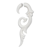 Load image into Gallery viewer, Fake Piercing Bone Edelstahl weiß Spiralen Sterne Spike Ohrstecker Ohrring - chic-net.de
