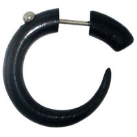 Load image into Gallery viewer, Fake Piercing, Bone Kralle, schwarz, Expander, Ohrhänger, Ohrstecker, Ohrring - chic-net.de
