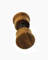 Load image into Gallery viewer, Fake Piercing braun Holz Plug gemasert Rand 8 mm Ohrhänger Ohrstecker - chic-net.de
