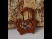 Load image into Gallery viewer, Fake Piercing Edelstahl Rosenholz Blume Spirale - chic-net.de
