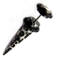 Load image into Gallery viewer, Fake Piercing Expander Leo Muster Dehnungsstab Straight Dehnstab Unisex Ohrschmuck Plug Ohrstecker - chic-net.de
