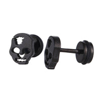 Cargar imagen en el visor de la galería, Fake Piercing Expander schwarz Fratze Loch Schaubverschluss Edelstahl - chic-net.de
