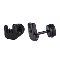 Cargar imagen en el visor de la galería, Fake Piercing Expander schwarz Hand Finger  Schaubverschluss Edelstahl - chic-net.de
