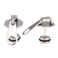 Load image into Gallery viewer, Fake Piercing Expander silberfarben Reisverschluss Anhänger Schaubverschluss Edelstahl - chic-net.de
