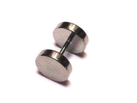 Load image into Gallery viewer, Fake Piercing Plug Ohrstecker Unisex Edelstahl silber Schmuck Kreis - chic-net.de
