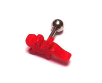 Cargar imagen en el visor de la galería, Fake Piercing Plug Tunnel Ohrstecker Unisex Kunststoff rot Schmuck Gekko - chic-net.de

