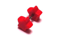Load image into Gallery viewer, Fake Piercing Plug Tunnel Ohrstecker Unisex Kunststoff rot Stern Schmuck - chic-net.de
