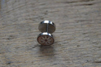 Load image into Gallery viewer, Fake Piercing Plug Vegvisir silber Edelstahl 10mm.
