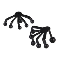 Load image into Gallery viewer, Fake Plug Piercing Edelstahl fünf Krallen mit Kugeln schwarz Schraubverschluss - chic-net.de
