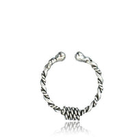 Load image into Gallery viewer, Fake Septum Piercing Nasenring Silber filigran 0.8mm - chic-net.de

