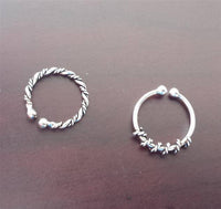 Load image into Gallery viewer, Fake Septum Piercing Nasenring Silber filigran 0.8mm - chic-net.de
