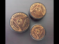 Load image into Gallery viewer, Flesh Plug Allsehendes Auge der Vorsehung Holz Sonoholz Jackfrucht double flared - chic-net.de
