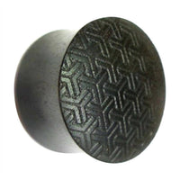 Load image into Gallery viewer, Flesh Plug Ebenholz Peace Knoten Muster double flared Lobe Dehner schwarz Gravur - chic-net.de
