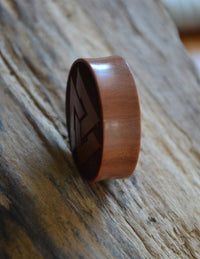 Load image into Gallery viewer, Flesh Plug Holz braun Valknut Wotansknoten double flared - chic-net.de
