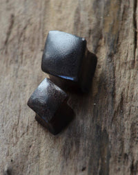 Cargar imagen en el visor de la galería, Flesh Plug Holz Raute Karo dunkel double flared - chic-net.de
