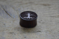 Load image into Gallery viewer, Flesh Plug Holz Sonoholz Baum des Lebens double flared - chic-net.de
