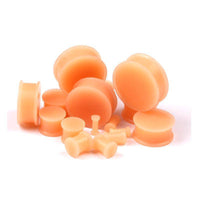 Load image into Gallery viewer, Flesh Plug Silikon ribbed hautfarben Hider Retainer - chic-net.de
